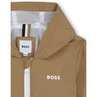 Jachete pentru Baieti pagina 2 - Jachete Hugo Boss Hooded K-Way BEIGE Baieti (BM 16400838) - B-mall.ro
