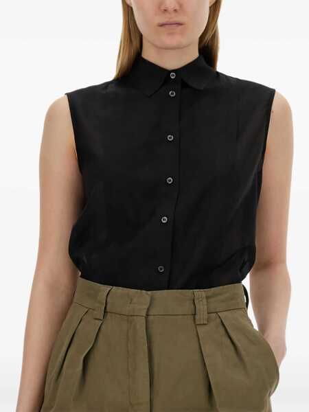 Bluze Aspesi Silk Blend Shirt BLACK Femei (BM 16401039) 3