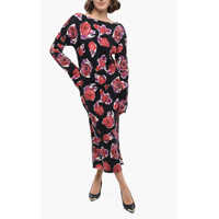 Rochii lungi Floral Dress With Rear Zip Femei