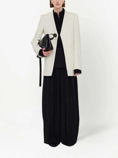 Camasi casual Jil Sander Ruffle Detail Fluid Viscose Shirt Black Femei (BM 16401237) 2