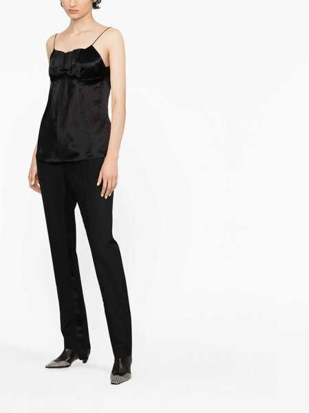 Bluze Jil Sander Satin Straight Fit Tank Top Black Femei (BM 16401246) 2