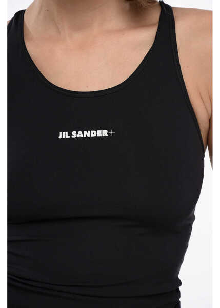 Bluze Jil Sander Tech Fabric Tank Top With Printed Logo Black Femei (BM 16401252) 3