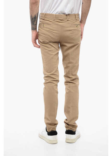 Pantaloni casual CORNELIANI Id Stretch Cotton Chinos Pants With Belt Loops Beige Barbati (BM 16401291) 2