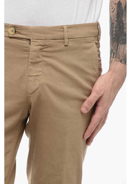 Pantaloni casual CORNELIANI Id Stretch Cotton Chinos Pants With Belt Loops Beige Barbati (BM 16401291) 3