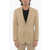 CORNELIANI Id Herringbone Cotton And Silk Unlined Blazer Beige