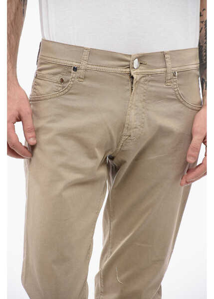 Pantaloni casual CORNELIANI Id Stretch Cotton Lazise 5-Pocket Pants Brown Barbati (BM 16401477) 3