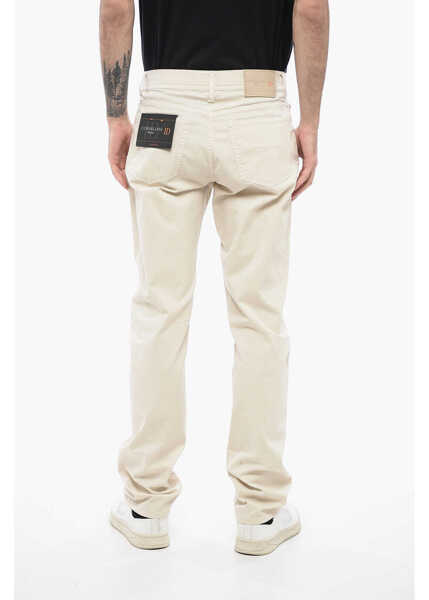 Pantaloni casual CORNELIANI Id Cotton Stretch Lazise 5 Pockets Pants With Belt Loops Beige Barbati (BM 16401480) 2