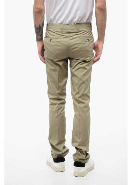 Pantaloni casual CORNELIANI Id Pure Linen Chinos Pants With Belt Loops Green Barbati (BM 16401507) 2