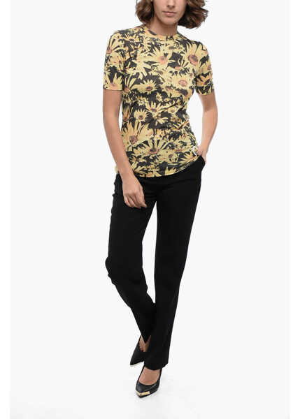 Tricouri Jil Sander Crew Neck Sunflower Tech Cotton T-Shirt Yellow Femei (BM 16401594) 4