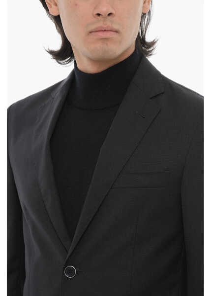 Sacouri CORNELIANI Id Patch Pocketed Stretch Wool Blazer Blue Barbati (BM 16401606) 3