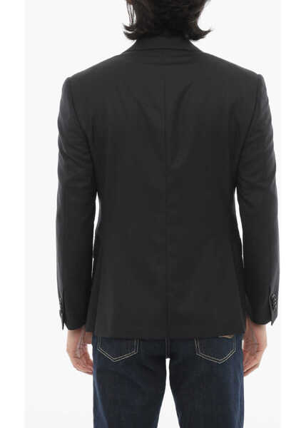 Sacouri CORNELIANI Virgin Wool Side Vents Notch Lapel 2-Button Blazer Blue Barbati (BM 16401633) 2