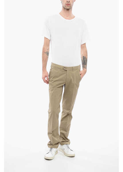 Pantaloni casual CORNELIANI Id Solid Color Chino Pants With Belt Loops Green Barbati (BM 16401654) 4