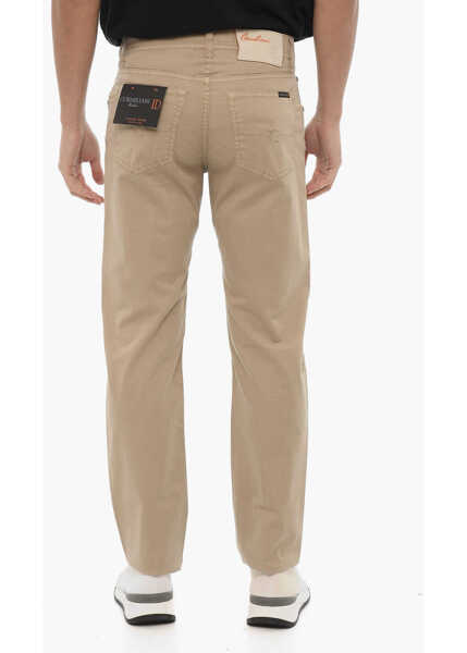 Pantaloni casual CORNELIANI Id 5-Pocketed Stretch Cotton Pants Beige Barbati (BM 16401678) 2