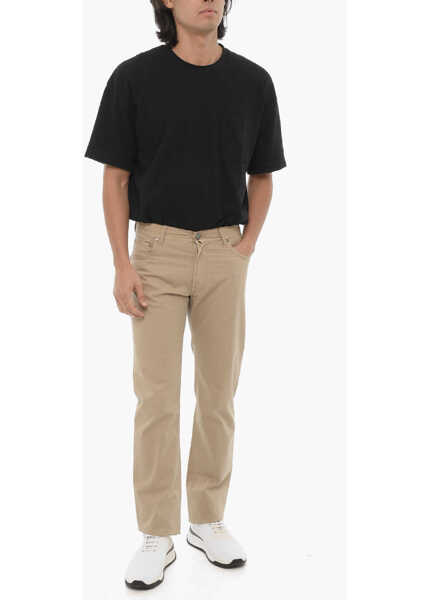 Pantaloni casual CORNELIANI Id 5-Pocketed Stretch Cotton Pants Beige Barbati (BM 16401678) 4