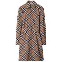 Rochii Burberry Check Wool Blend Chemisier Dress Femei