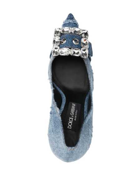 Pantofi cu toc Dolce & Gabbana Dolce & Gabbana Lollo Pumps BLUE Femei (BM 16405368) 4