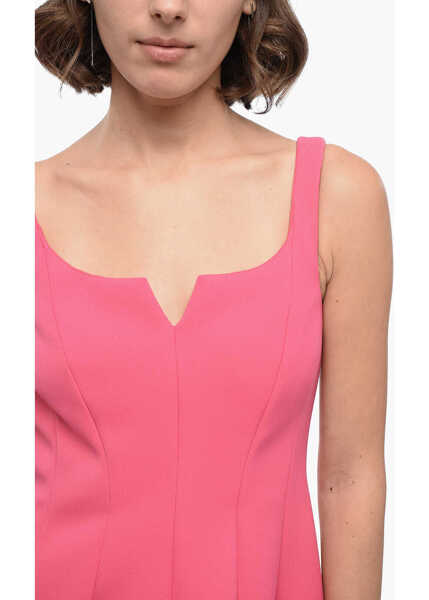 Rochii scurte Philosophy Scuba Jersey Dress With Pleated Detail Pink Femei (BM 16407981) 3