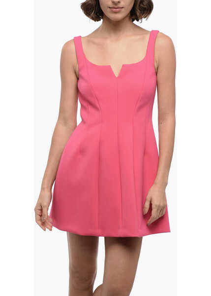 Rochii scurte Philosophy Scuba Jersey Dress With Pleated Detail Pink Femei (BM 16407981) 4