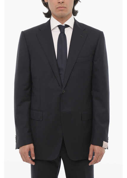 Costume CORNELIANI Virgin Wool Center Vent Notch Lapel 2-Button Suit Blue Barbati (BM 16407990) 2