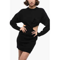 Rochii scurte Alexander McQueen Dama - Rochii scurte Alexander McQueen Knotted Design Knitted Dress With Cut-Outs Black Femei (BM 16407999) - B-mall.ro