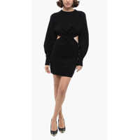 Rochii scurte Knotted Design Knitted Dress With Cut-Outs Femei