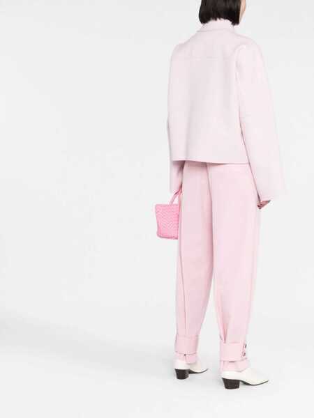 Paltoane Jil Sander Wool Short Coat With Concealed Buttoning Pink Femei (BM 16408002) 4