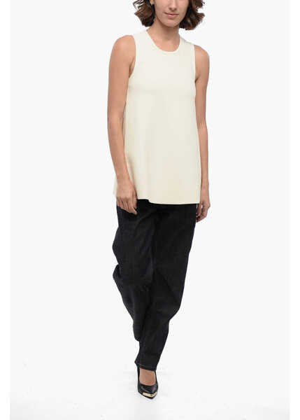 Bluze Jil Sander Bare Back Designed Knitted Tank Top White Femei (BM 16408014) 4