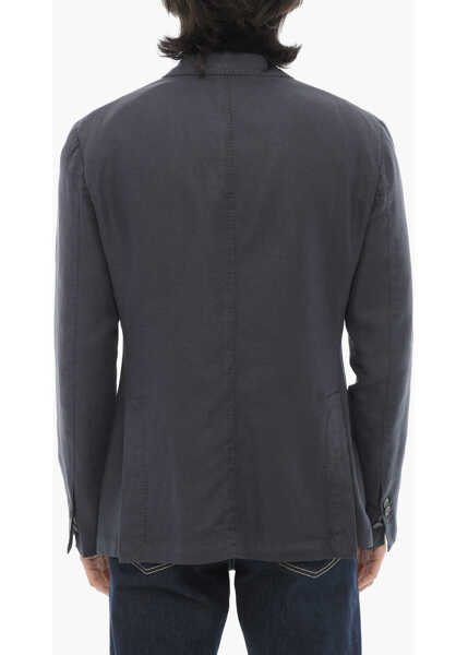 Sacouri CORNELIANI Cc Collection Unlined Two-Buttons Blazer With Patch Pockets Blue Barbati (BM 16408029) 2