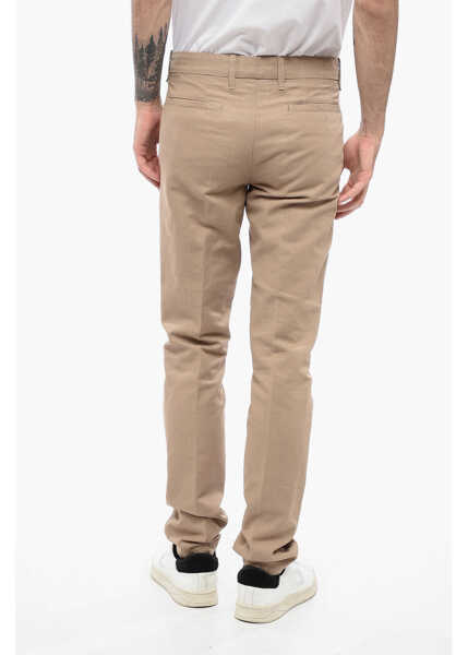 Pantaloni casual CORNELIANI Id Solid Color Cotton And Linen Chino Pants Brown Barbati (BM 16408044) 2