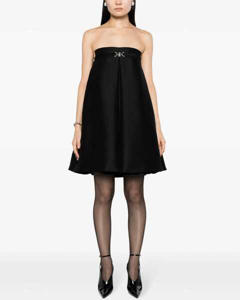 Rochii scurte Versace Sleeveless A-Line Dress With Placket Pleats Black Femei (BM 16408266) 2