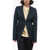 Jil Sander Viscose Slim Fit Blazer With Peak Lapel Blue