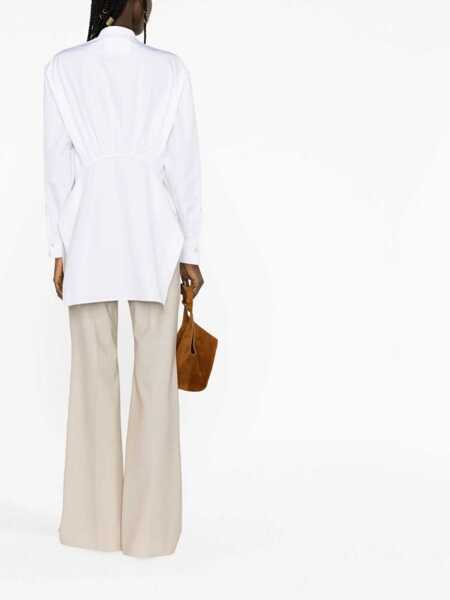 Camasi casual Jil Sander Wrap Designed Popeline Cotton Shirt White Femei (BM 16408287) 4