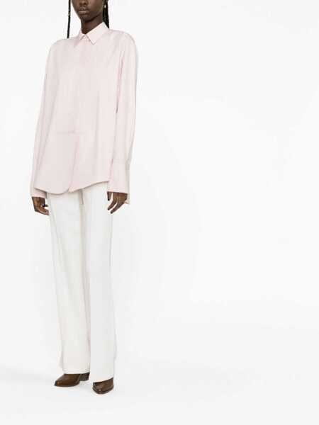Camasi casual Jil Sander Popeline Cotton Tuxedo Shirt With Standard Collar Pink Femei (BM 16408293) 3