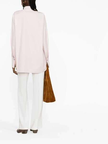 Camasi casual Jil Sander Popeline Cotton Tuxedo Shirt With Standard Collar Pink Femei (BM 16408293) 4