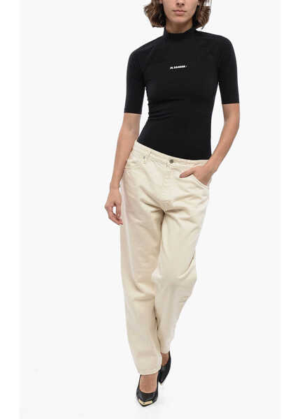 Blugi drepti Jil Sander 5-Pocket Cotton Regular Fit Denims 18Cm White Femei (BM 16408302) 4