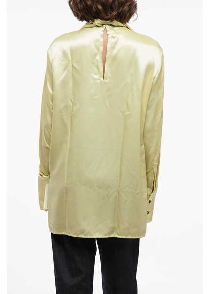 Bluze Jil Sander Tie Neck Satin Blouse Yellow Femei (BM 16408311) 2
