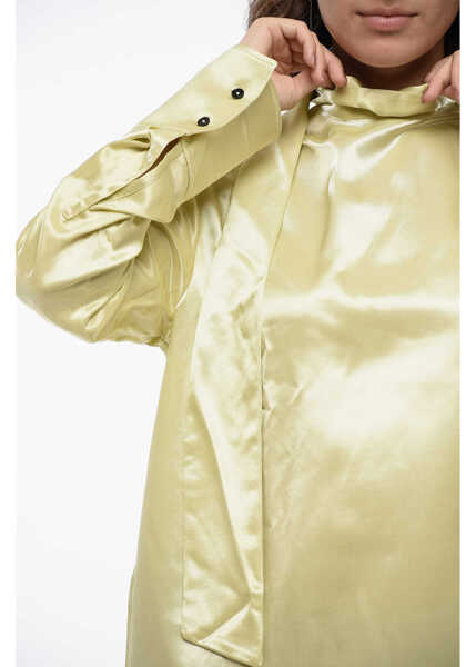 Bluze Jil Sander Tie Neck Satin Blouse Yellow Femei (BM 16408311) 3
