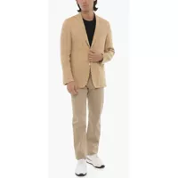 Sacouri CORNELIANI pentru Barbati - Sacouri CORNELIANI Cc Collection Windowpane Check Pure Flax Blazer Beige Barbati (BM 16408314) - B-mall.ro