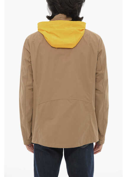 Jachete CORNELIANI Cc Collection Contrasting-Hooded Windbreaker Jacket Brown Barbati (BM 16408350) 2
