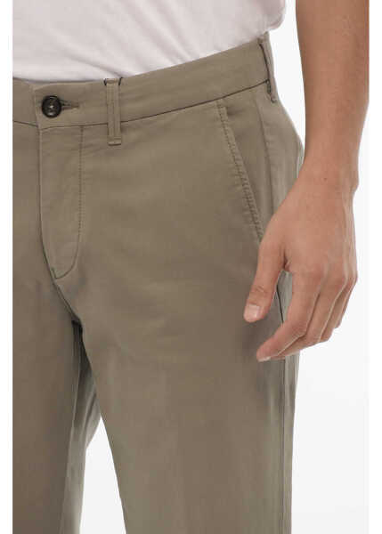 Pantaloni casual CORNELIANI Id Stretch Cotton Stradivari Chinos Pants Green Barbati (BM 16408359) 3