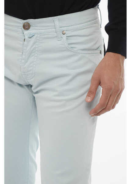Pantaloni casual CORNELIANI Id 5-Pocketed Stretch Cotton Pants Light Blue Barbati (BM 16408368) 3