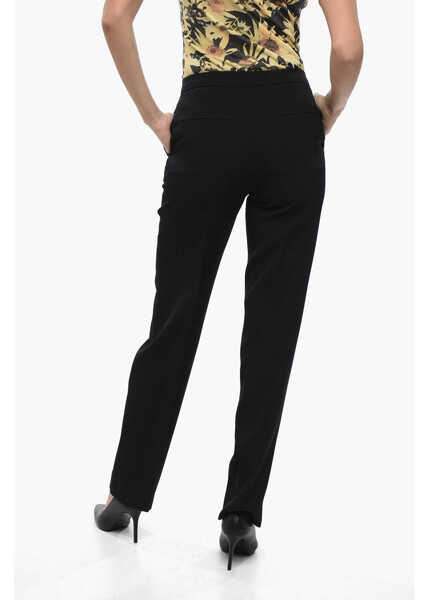 Pantaloni casual Jil Sander Wool Chinos Pants With Concealed Closure Black Femei (BM 16408464) 2