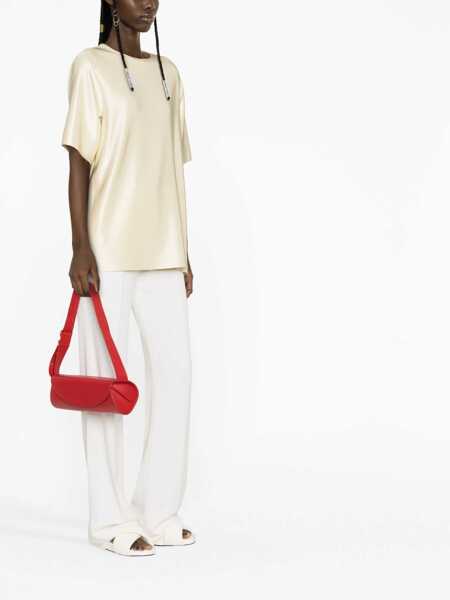 Tricouri Jil Sander Crew Neck Stretch Viscose T-Shirt Beige Femei (BM 16408470) 3