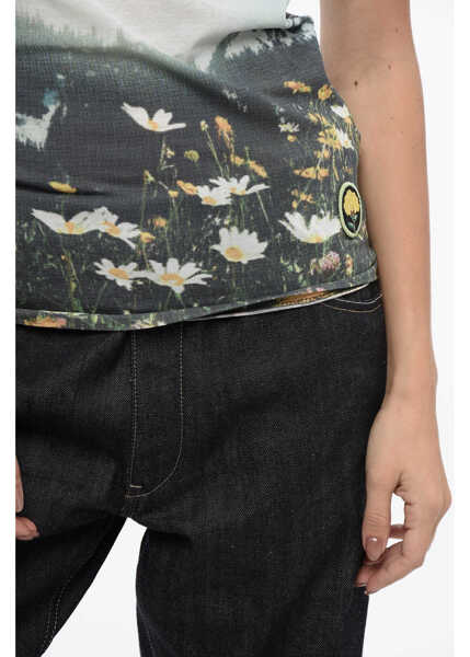 Tricouri Jil Sander Crew Neck Alps Tech Cotton T-Shirt Light Blue Femei (BM 16408476) 3