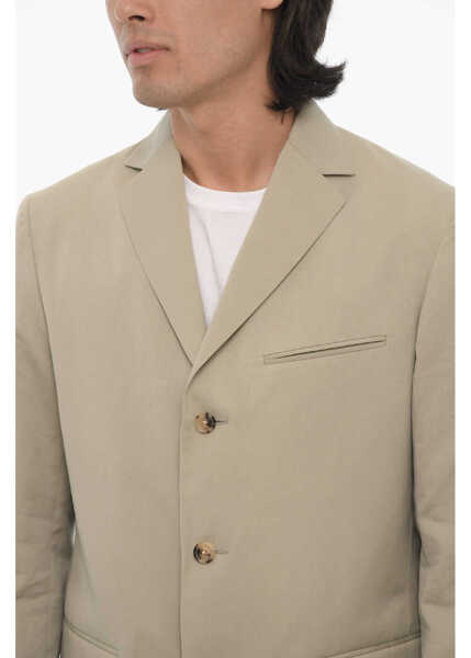 Sacouri CORNELIANI Center Vent Notch Lapel Circle 3-Button Blazer Green Barbati (BM 16408488) 3