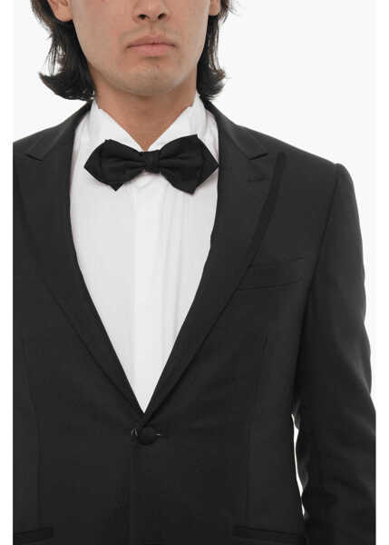Costume CORNELIANI Hopsack Cerimonia Academy Suit With Peak Lapel Black Barbati (BM 16408509) 3