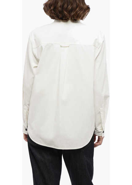 Camasi casual Jil Sander Corduroy Overshirt With Embroidered Patch White Femei (BM 16408647) 2
