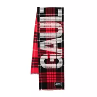 Esarfe Jean Paul Gaultier Tartan Wool Scarf With "Gaultier" Logo Accessories Femei