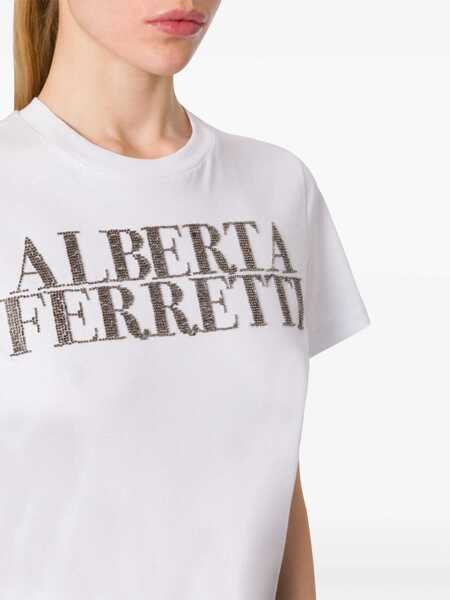 Tricouri Alberta Ferretti JERSEY SHORT SLEEVE T-SHIRT White Femei (BM 16419390) 4