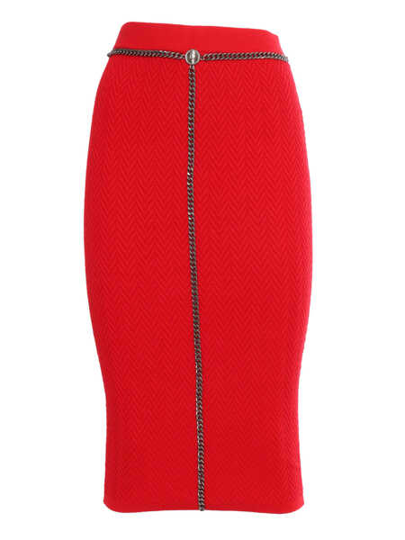 Fuste casual Elisabetta Franchi Knitted skirt Red Femei (BM 16419591) 1